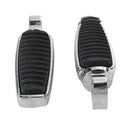 Chrome Footpeg Set with Rubber Inlay for Harley-Davidson