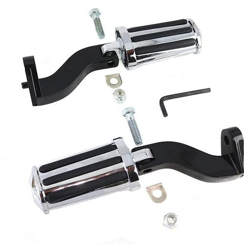 Rail Style Adjustable Footpeg Kit Black for Harley-Davidson