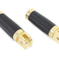 Caliber Brass Driver Footpeg Set for Harley-Davidson