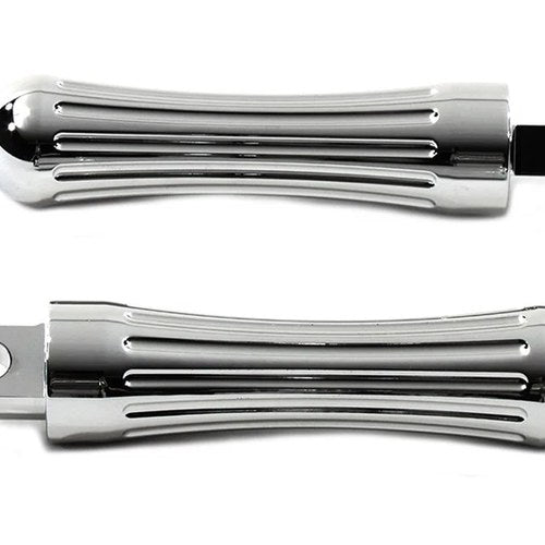 Chrome Billet Batique Style Footpeg Set for Harley-Davidson