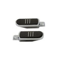 Chrome Footpeg Set with Rubber Inlay for Harley-Davidson