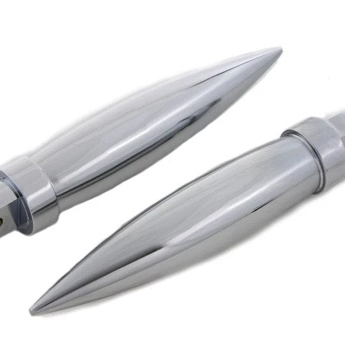 Chrome Long Torpedo Style Footpeg Set for Harley-Davidson