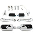 Flame Style Heel Rest and Footpeg Kit for Harley-Davidson