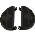 Driver Black Footboard Set with Bullseye Design for Harley-Davidson