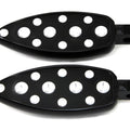Black Teardrop Style Footpeg Set for Harley-Davidson