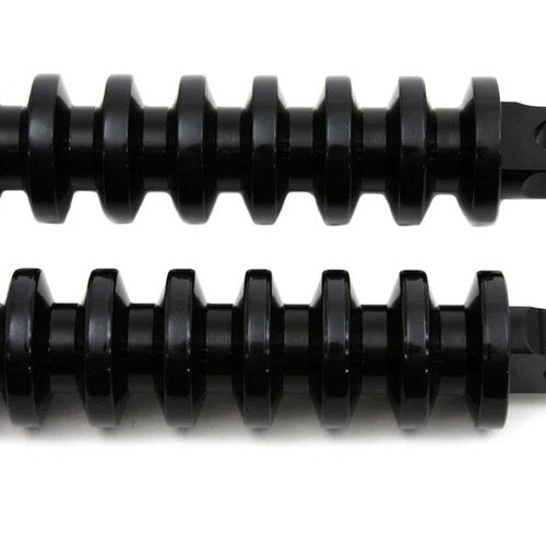 Black Grooved Footpeg Set for Harley-Davidson