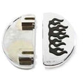 Driver Footboard Set with Flame Design for Harley-Davidson