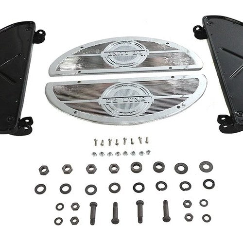 Half Moon Footboard Set Black for Harley-Davidson