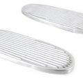 Ribbed Polished Footboard Set for Harley-Davidson