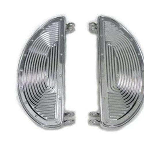 Replica Driver Footboard Set with Inserts for Harley-Davidson