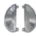 Replica Driver Footboard Set with Inserts for Harley-Davidson