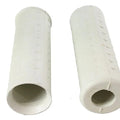 Replica White Waffle Style Grip Set with Plug Hole for Harley-Davidson
