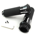 Black Grip Set with Black End Caps for Harley-Davidson