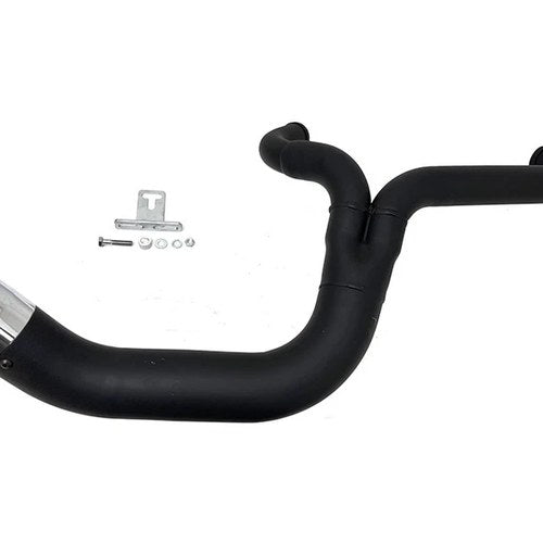 Flt 2:1 Lake Style Exhaust System Black for Harley-Davidson
