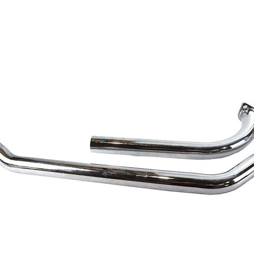 Shovelhead Upsweep Header Pipe Set Chrome for Harley-Davidson
