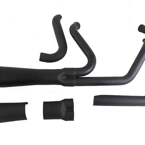 Cyclone 1-3/4 inch 2 into 1 Exhaust Header Set Black for Harley-Davidson