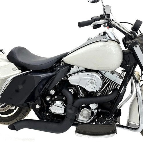 Speedster 1-3/4 inch 2 into 1 Exhaust Header Set Black for Harley-Davidson