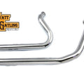 Wyatt Gatling Exhaust Drag Pipe Set Straight Cut for Harley-Davidson