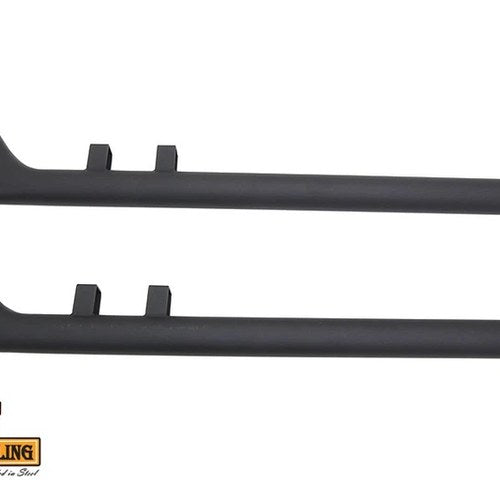 Wyatt Gatling 32 inch Scalloped Fishtail Set Black for Harley-Davidson