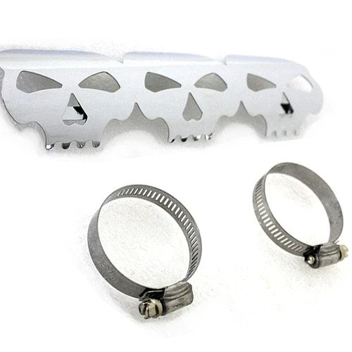 Chrome Skull Heat Shield for Harley-Davidson