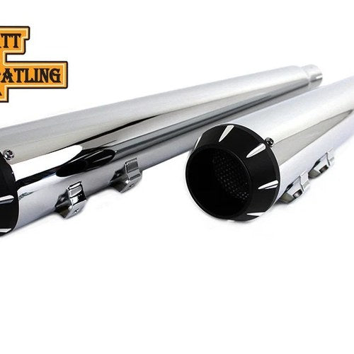 Wyatt Gatling Muffler Set with Tapered Tips for Harley-Davidson