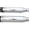 Chrome Tapered Revolver Tip Muffler Set for Harley-Davidson