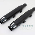 Black Highlighted Revolver Tip Muffler Set for Harley-Davidson