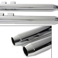 Muffler Set With Chrome Short Tapered End Tips for Harley-Davidson