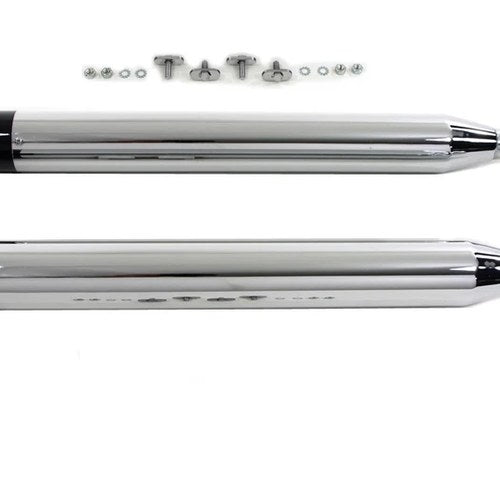 Muffler Set with Black Hollow Point End Tips for Harley-Davidson