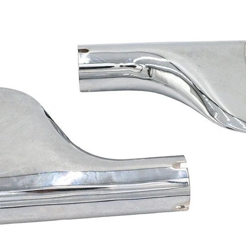 Chrome Fishtail Tip Set for 1-3/4 inch Muffler for Harley-Davidson
