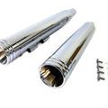 Wyatt Gatling Muffler Set Chrome with Chrome 2 Ring Comet for Harley-Davidson