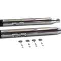 Muffler Set with Black Revolver End Tips for Harley-Davidson