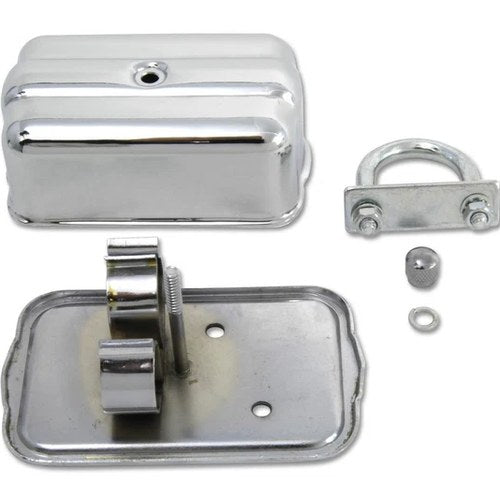 Universal Chrome Spark Plug Holder with Clamps for Harley-Davidson