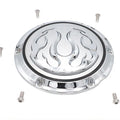 Chrome 6-Hole Flame Derby Cover for Harley-Davidson