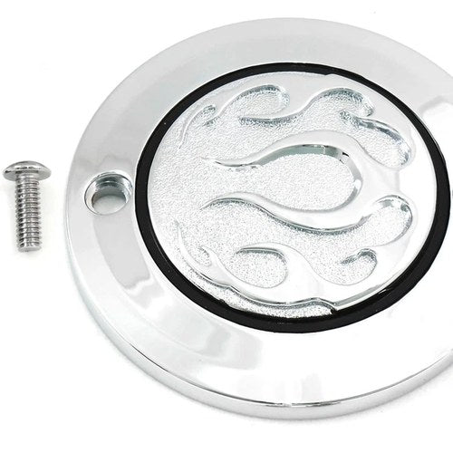 Chrome 2-Hole Flame Point Cover for Harley-Davidson