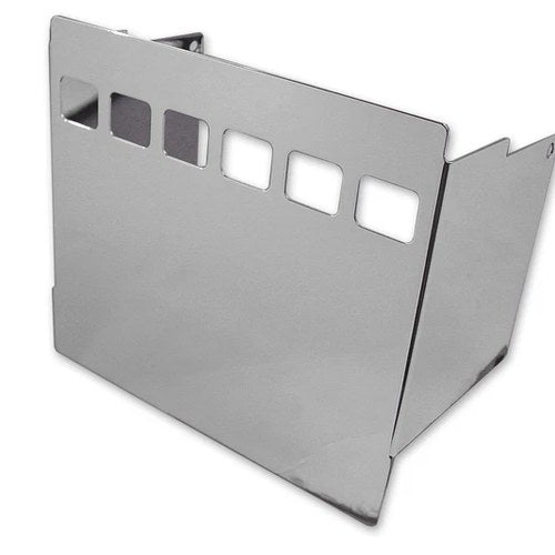 Chrome Battery Side Cover with Square View Holes for Harley-Davidson