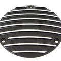 Finned Derby Cover Black for Harley-Davidson