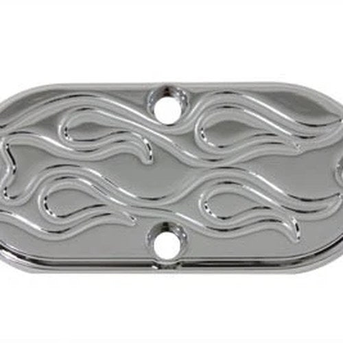 Oval Inspection Chrome Flame for Harley-Davidson