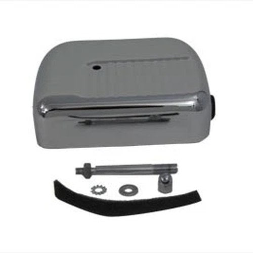 Chrome Dual Coil Finned Panhead Style Coil Cover for Harley-Davidson