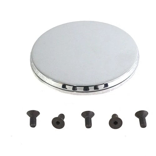 Smooth Chrome Ignition System Cover with Hidden Screws for Harley-Davidson