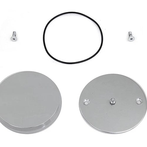 Smooth Chrome Ignition System Cover with Hidden Screws for Harley-Davidson