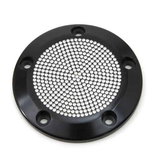 Black 5-Hole Perforated Ignition System Cover for Harley-Davidson