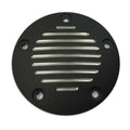 Grooved Ignition System Cover 5-Hole Black for Harley-Davidson