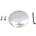 Grooved Ignition System Cover 2-Hole Chrome for Harley-Davidson