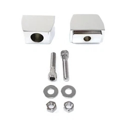 Chrome Rear Axle Adjuster Block Set for Harley-Davidson