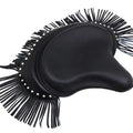 Black Deluxe Solo Seat with Fringe Skirt for Harley-Davidson