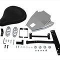 Black Leather Solo Seat with Mount Kit for Harley-Davidson