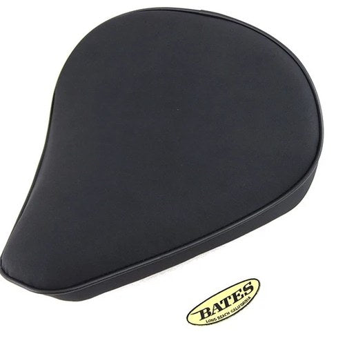 Black Suede Solo Seat Large Pan for Harley-Davidson
