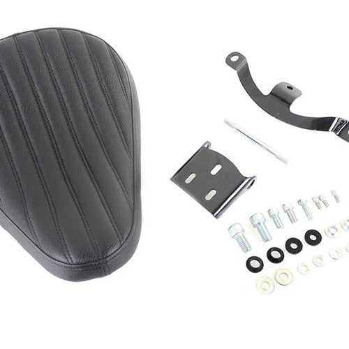Solid Mount Bates Tuck and Roll Solo Seat Kit for Harley-Davidson