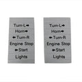 Handlebar Control Box Decal Set Silver and Black for Harley-Davidson